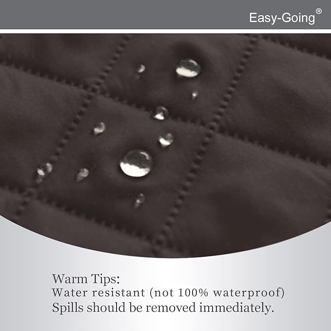 Easy-Going Recliner Chair Slipcover Reversible Sofa Cover Water Resistant Couch Cover Furniture Protector with Elastic Straps for Pets Dog (Recliner 22 inch, Chocolate/Beige)
