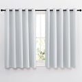 NICETOWN Greyish White Room Darkening Curtains - Window Treatment Thermal Insulated Grommet Room Darkening Curtains/Drapes for Bedroom (2 Panels, 66 by 54, Greyish White)