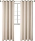 BGment Blackout Curtains - Grommet Thermal Insulated Room Darkening Bedroom and Living Room Curtains, Set of 2 Panels (52 x 95 Inch, Champagne)