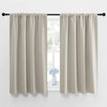 NICETOWN Blackout Curtains for Living Curtains, Room Darkening Window Curtain Panels, Easy-Care Solid Thermal Insulated Draperies/Drapes for Daughter Room (Natural, 2 Panels, 42 by 45)
