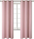 BGment Room Darkening Curtains 72 Inches Long - Grommet Thermal Insulated Drapes Window Treatment Curtains for Bedroom, 2 Panels, 42 x 72 Inch, Baby Pink