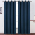 LEMOMO Blackout Curtains 52 x 90 Inch Long Navy Blue Curtains Set of 2 Panels Room Darkening Curtains for Bedroom and Living Room