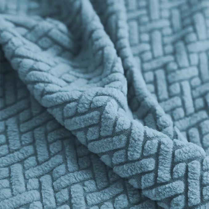 Sofa Covers Couch Covers for Sofa Pet Friendly Couch Cushion Covers Universal Sofa Covers Washable Stretch Slipcovers for Sectional Sofa (Texture Sea Blue,Back Cover L)