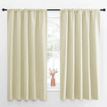 NICETOWN Blackout Curtains for Living Curtains, Room Darkening Curtains & Drapes for Kids Bedroom, Home Decoration Draperies (Beige, 52 in x 63 in (W x L), 2 PCs)