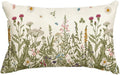 AVOIN colorlife Wildflowers Fall Throw Pillow Cover, 12 x 20 Inch Flower Cushion Case Decoration for Sofa Couch