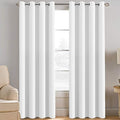 H.VERSAILTEX Pure White Curtain for Living Room Thermal Insulated Window Treatment Curtain Extra Long 108 inch Length Energy Saving Solid Grommet Top Room Darkening Drape, One Panel, 52" W x 108" L