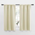 NICETOWN Kitchen Curtains, Short Blackout Curtains & Drapes, Small Window Draperies for Dining Room, Cupboard (Beige, 34 in x 45 in (W x L), Set of 2)