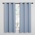 NICETOWN Vintage Blue Blackout Curtains 40 inches Length for Kitchen, 2 Panels, 29" Wide, Thermal Insulated Decoration Drapes for Small Window