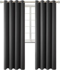 BGment Blackout Curtains - Grommet Thermal Insulated Room Darkening Bedroom and Living Room Curtains, Set of 2 Panels (52 x 120 Inch, Dark Grey)