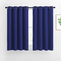 NICETOWN Blackout Curtain Panels Grommet - All Season Eyelet Top Blackout Draperies for Bedroom/Living Room/Glass Door， Navy Blue， 1 Pair of 52 x 45 inches