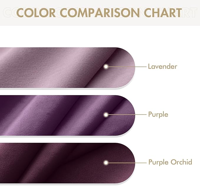 MIULEE Velvet Curtains Purple Elegant Grommet Thermal Insulated Soundproof Room Darkening Curtains/Drapes for Classical Living Room Bedroom Decor 52 x 84 Inch Set of 2