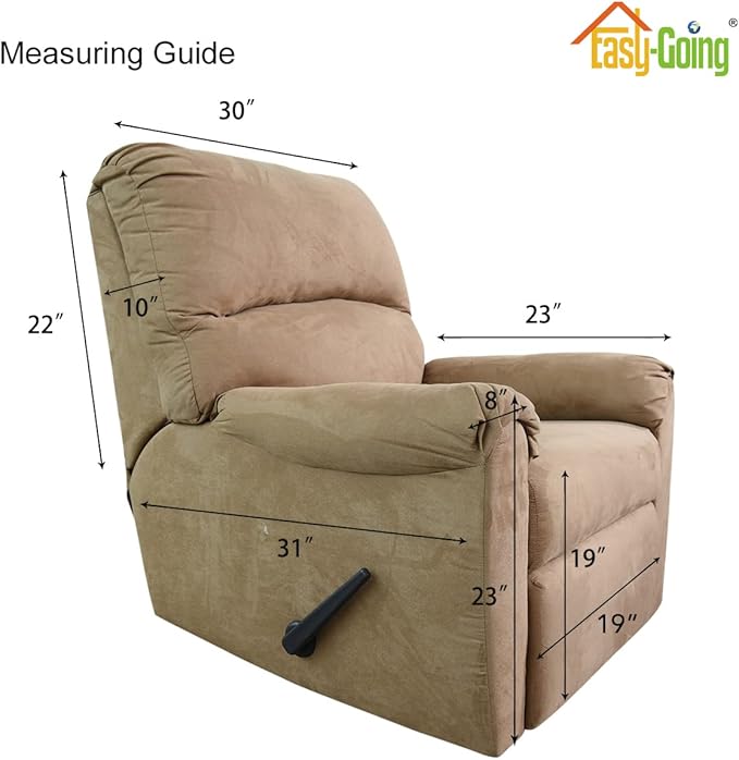 Easy-Going Recliner Sofa Slipcover Reversible Sofa Cover Water Resistant Couch Cover Furniture Protector with Elastic Straps for Pets Kids Children Dog Cat (Recliner, Dark Blue/Light Blue)