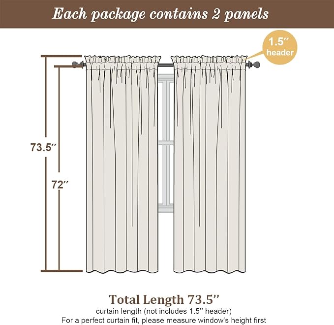 Chyhomenyc Aqua Sheer Curtains 72 Inch Length 2 Panels, Light Filtering Soft Airy Rod Pocket Voile Window Curtain Drapes for French Door Bedroom Living Room, Each 42Wx72L