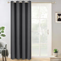 Yakamok Wide Thermal Blackout Patio Door Curtain Panel, Charcoal Grey Grommet Sliding Door Insulated Curtains, Extra Wide Curtains for Sliding Glass Door, Charcoal Grey, W52 x L84, 1 Panel