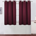LEMOMO Burgundy Red Blackout Curtains 42 x 54 Inch Length Set of 2 Panels Grommet Bedroom Curtains for Living Room