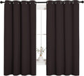 NICETOWN Blackout Curtain Panels for Bedroom Window, Triple Weave Microfiber Energy Saving Thermal Insulated Blackout Draperies and Drapes(2 PCs, 55 inches by 68 inches Each Panel, Toffee Brown)