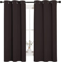 NICETOWN Triple Weave Microfiber Energy Saving Thermal Insulated Solid Grommet Blackout Curtains for Bedroom (2 Panels, 42 inches by 63 Inch, Toffee Brown)