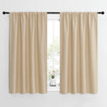 NICETOWN Blackout Room Darkening Curtains - Home Decoration Light & Noise Reducing Thermal Insulated Window Draperies with Rod Pocket Top (Biscotti Beige, Set of 2, 42 inches Wide x 54 inches Long)