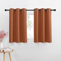 NICETOWN Valances for Windows, Elegant Room Darkening Grommet Half Window Curtains for Bedroom Home Office Dining Room Halloween Decoration, W42 x L36 Each Panel, Set of 2, Burnt Orange