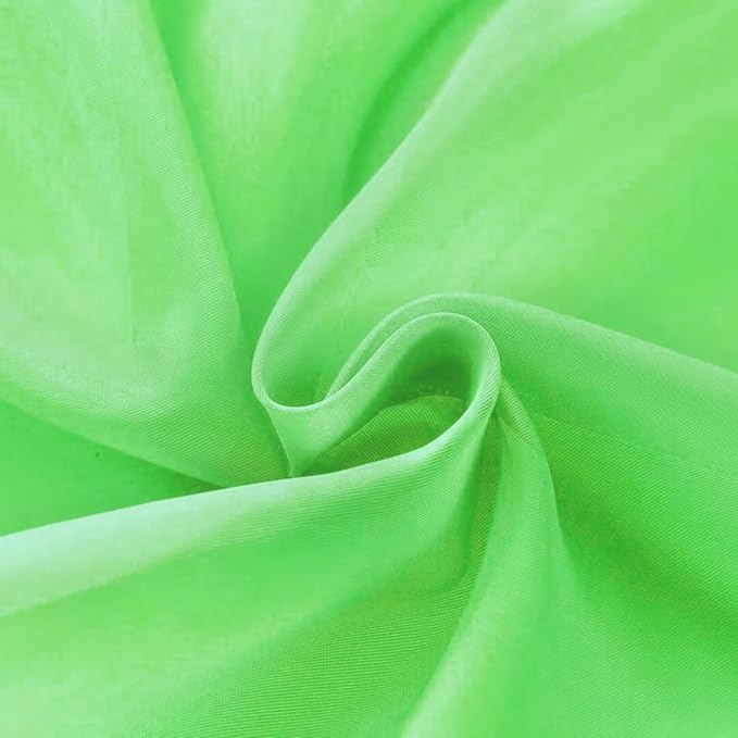 SpaceDresser Sheer Voile Window Treatment Rod Pocket Curtain Panels for Kitchen Bedroom Living Room Drapes Sunlight Filtering Privacy Semi Home Decor Assorted Colors Sizes (Sharp Green, 52 W x 63 L)