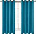 BGment Blackout Curtains - Grommet Thermal Insulated Room Darkening Bedroom and Living Room Curtains, Set of 2 Panels (52 x 63 Inch, Peacock Blue)