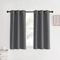 NICETOWN Blackout Curtains & Drapes for Bedroom, Grey, W34 x L40, Set of 2, Triple Weave Grommet Top Thermal Insulated Light Blocking Panels for Bathroom/Living Room