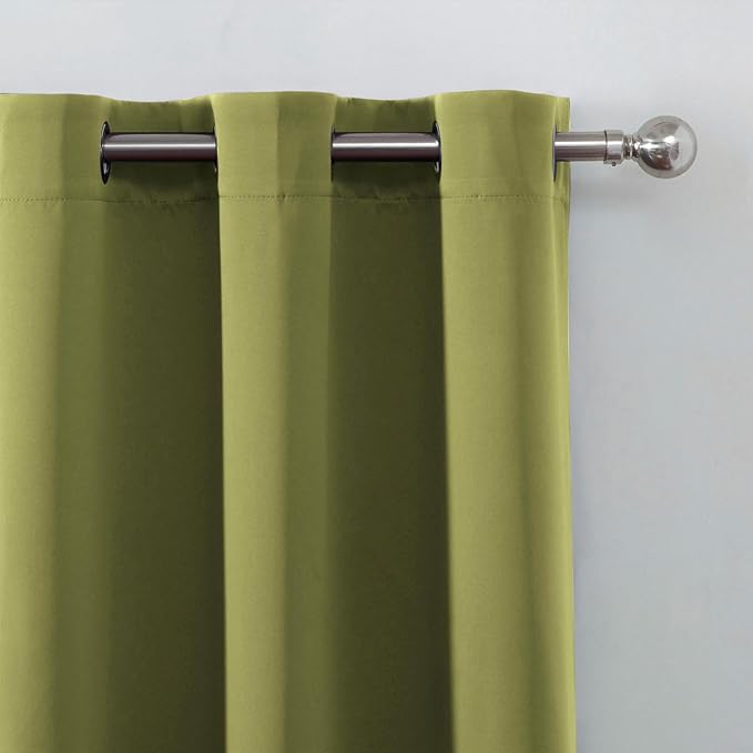 LEMOMO Blackout Curtains 52 x 120 Inch Long Olive Green Curtains Set of 2 Panels Room Darkening Curtains for Bedroom and Living Room