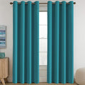 H.VERSAILTEX Window Treatment Blackout Curtains for Living Room Thermal Insulated Energy Saving Patio Door Curtains Grommet Panles, Room Darkening Curtain Turquoise Blue (Set of 1 Panel), 52'W x 96'L