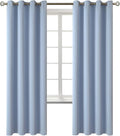 BGment Blackout Curtains for Bedroom - Grommet Thermal Insulated Room Darkening Curtains for Living Room, Set of 2 Panels (52 x 72 Inch, Spa Blue)