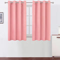 LEMOMO Blackout Curtains 66 x 54 Inch Long Pink Curtains Set of 2 Panels Room Darkening Curtains for Bedroom and Living Room