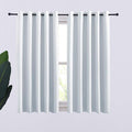 NICETOWN Room Darkening Draperies Curtains Panels, Window Treatment Thermal Insulated Grommet Room Darkening Curtains/Drapes for Bedroom (Greyish White, 2 Panels, 70 by 54)