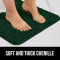 Bath Rugs, 60 x 24 Inch Chenille Bathmat Runner with Rubber Backing