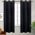 BGment Blackout Curtains for Bedroom - Grommet Thermal Insulated Room Darkening Curtains for Living Room, Set of 2 Panels (38 x 63 Inch, Black)
