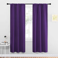 NICETOWN Blackout Curtains for Living Curtains, Triple Weave Home Decoration Thermal Insulated Solid Blackout Curtains & Drapes for Nursery (Set of 2, 34-inch x 72-inch, Royal Purple)