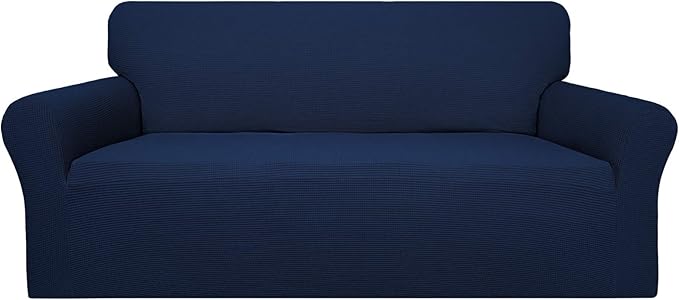 Easy-Going 100% Waterproof Couch Cover, Dual Waterproof Sofa Cover, Stretch Jacquard Sofa Slipcover, Leakproof Furniture Protector for Kids, Pets, Dog and Cat(Oversized Sofa, Navy)