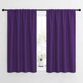NICETOWN Kitchen Curtains, Short Blackout Curtains & Drapes, Home Decoration Window Treatment Cafe Curtain Panels with Rod Pocket (Royal Purple, 42-inch Wide x 54-inch Long, 2 Panels)