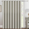H.VERSAILTEX Blackout Patio Curtains 100 x 84 Inches for Sliding Door Extral Wide Blackout Curtain Panels Thermal Insulated Room Divider - Grommet Top, 7' Tall by 8.5' Wide - Ivory/Cream
