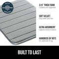 Bath Rug with Memory Foam, Graphite Gray, 60 x 24 Inch