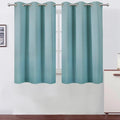 LEMOMO Stone Blue Blackout Curtains/38 x 54 Inch/Set of Two Panels Grommet Living Room Curtains