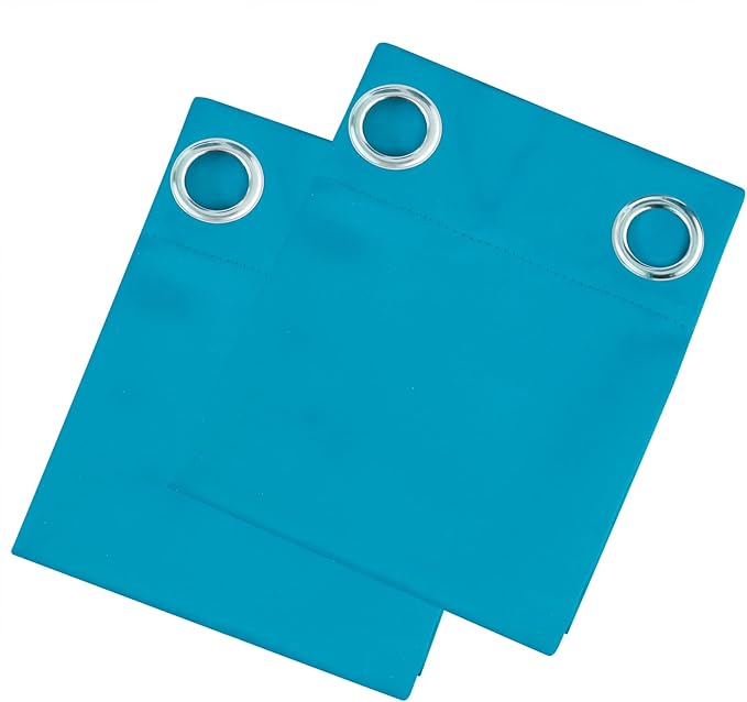 LEMOMO Blackout Curtains 52 x 90 Inch Long Teal Curtains Set of 2 Panels Room Darkening Curtains for Bedroom and Living Room