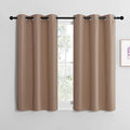 NICETOWN Room Darkening Curtain Panels for Cafe, Thermal Insulated Grommet Room Darkening Draperies/Drapes for Window (Cappuccino, 2 Panels, W42 x L40 -inch)