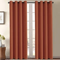 H.VERSAILTEX Blackout Curtain for Living Room Thermal Insulated Window Treatment Curtain Extra Long 108 inch Length Energy Saving Solid Grommet Top Blackout Drape, One Panel, Orange, 52" W x 108" L