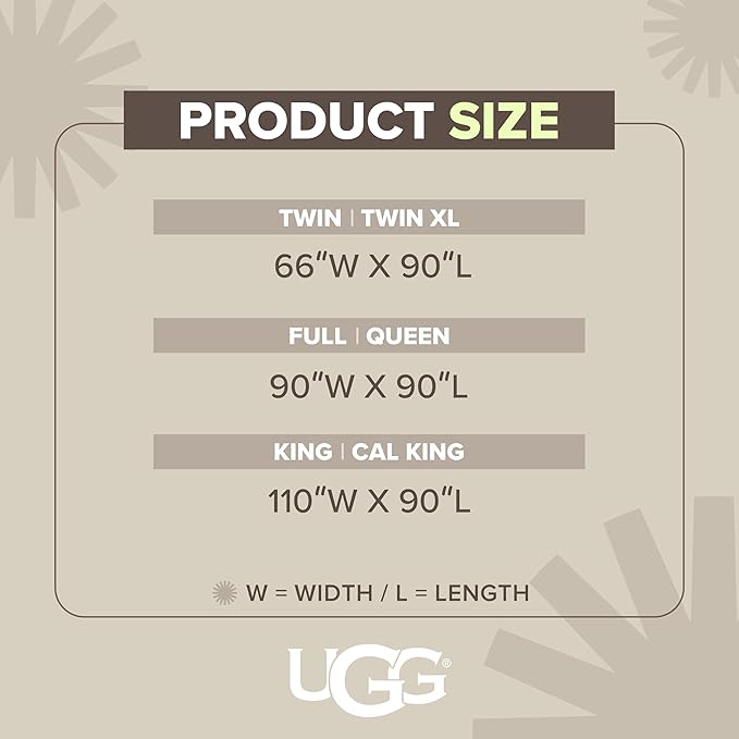 UGG Adalee Faux Fur King Size Blanket, Warm Cozy Blanket, Extra Large Throw for Sofa, Bedding for California King Size Bed, Cute Room Decor, 110" x 90", Seal Grey