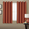 H.VERSAILTEX Blackout Curtain for Living Room Thermal Insulated Window Treatment Curtain 54 inch Length Energy Saving Solid Grommet Top Blackout Drape, One Panel, Orange, 52" W x 54" L