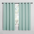 NICETOWN Bedroom Curtain Panels Blackout Draperies, Thermal Insulated Solid Grommet Blackout Curtains/Drapes (Aqua, One Pair, 55 by 68-inch)