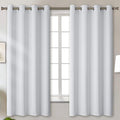 BGment Room Darkening Curtains for Bedroom - Grommet Thermal Insulated Window Treatments Light Blocking Curtains for Living Room, Set of 2 Panels, Each 46 x 63 Inch, Greyish White