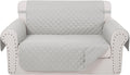 Reversible Loveseat Sofa Covers Couch Cover Furniture Protector(Loveseat,Light Grey/Light Grey)
