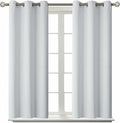 BGment Room Darkening Curtains 54 Inches Long - Grommet Thermal Insulated Drapes Window Treatment Curtains for Bedroom, 2 Panels, 38 x 54 Inch, Greyish White