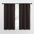 NICETOWN Kitchen Curtains Thermal Insulated Curtains & Drapes, Small Window Blackout Curtain Panels for Girls Room (Toffee Brown, 34" Wide x 54" Long, 2 Panels)