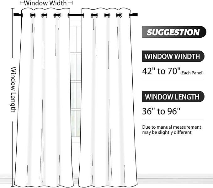 SimpleHome Ombre Room Darkening Curtains 45 inches Length for Bedroom,Grommet Gradient Light Blocking Black Gradient Window Curtains for Living Room,2 Panels, 42x45 inches